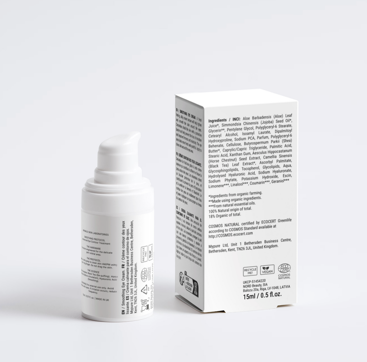 Smoothing Natural Ceramide Eye Cream | Firming & Hydrating | Wrinkle Skin Laboratories