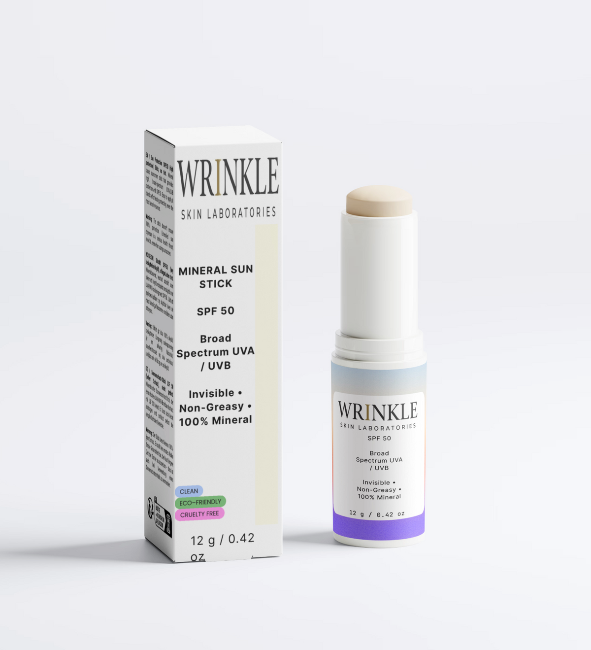 Mineral Sunscreen Stick SPF 50 (Untinted, 12g) - Wrinkle