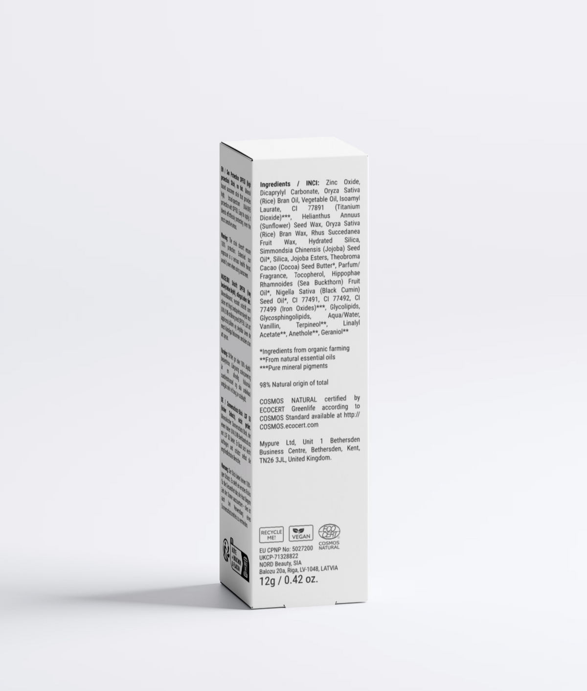 Mineral Sunscreen Stick SPF 50 (Untinted, 12g) - Wrinkle